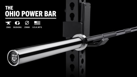 ウエイトトレーニング ROUGE POWERBAR 220 Rogue 20KG Ohio Power Bar - Black Zinc | Rogue Fitness